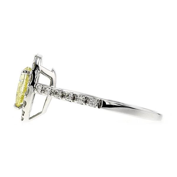 イエローダイヤモンド リング 0.549ct SI2 FANCY INTESE YELLOW 