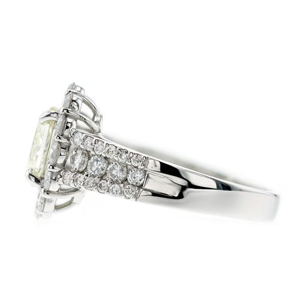 ダイヤモンド リング 1.084ct VVS1 LIGHT YELLOW プラチナ Pt 鑑定書付