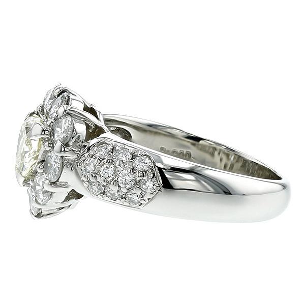 ダイヤモンド リング 0.733ct VVS2 VERY LIGHT YELLOW プラチナ Pt