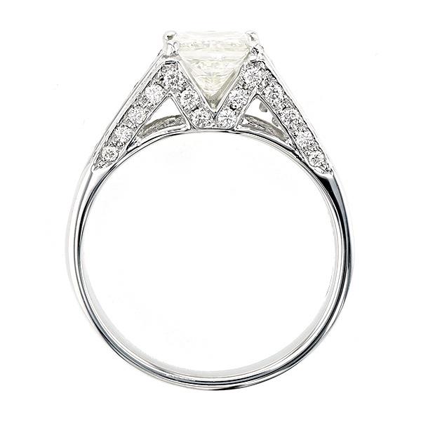 ダイヤモンド リング 1.191ct I1 M ラディアントカット プラチナ Pt 