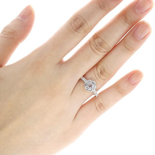 ピンクダイヤモンド リング 0.116ct I1 FANCY LIGHT ORANGY PINK