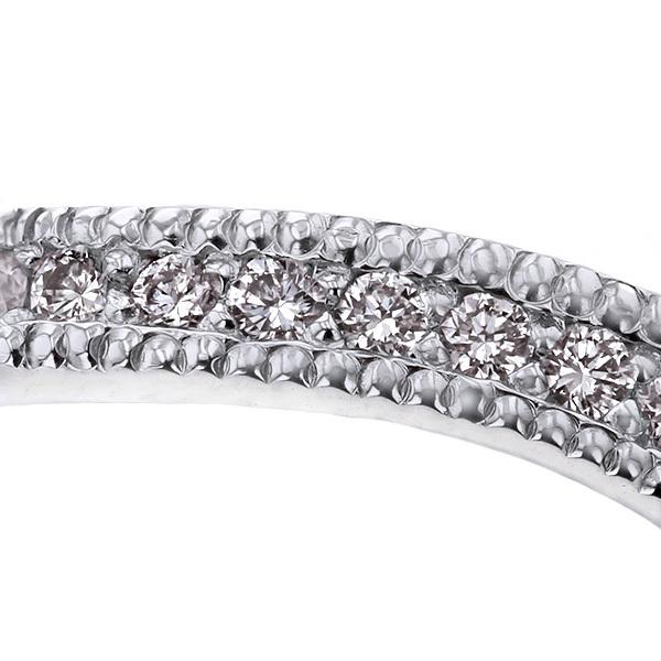 天然 ピンク ダイヤモンド ハーフエタニティリング 0.12ct〜(Total) VS〜I FANCY PINK〜FAINT PINK プラチナ Pt 保証書付 プレゼント ギフト SP5の画像