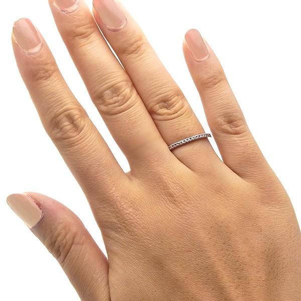 天然 ピンクダイヤモンド ハーフエタニティリング 0.12〜0.16ct(Total