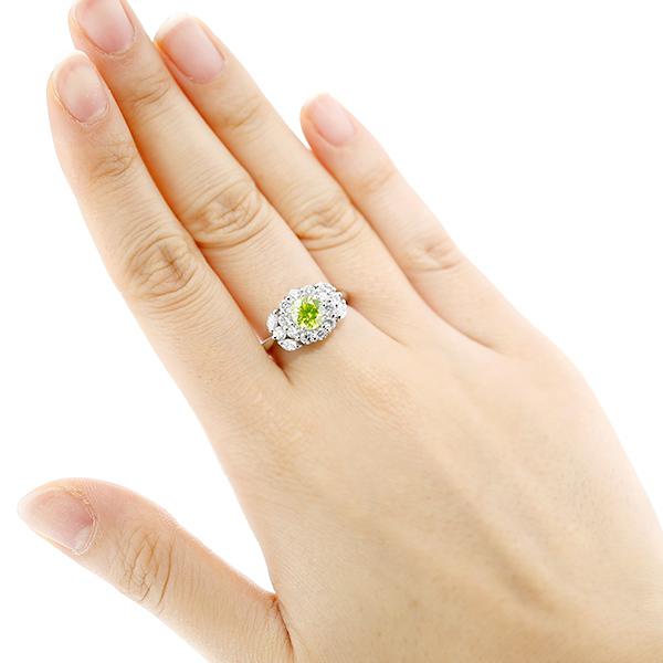 グリーンイエロー ダイヤモンド リング 0.948ct VS2 FANCY VIVID GREEN 