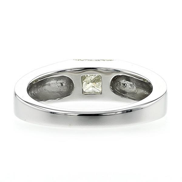 ダイヤモンド タンクリング 1.018ct I1 LIGHT YELLOW プリンセスカット  