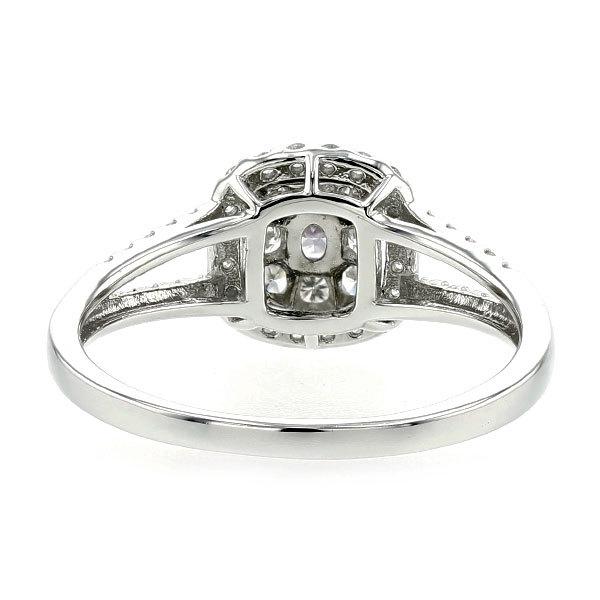 天然ピンクダイヤモンド リング 0.063ct I1 FANCY PINK PURPLE クッションカット プラチナ Pt ソーティング付 プレゼント ギフトの画像