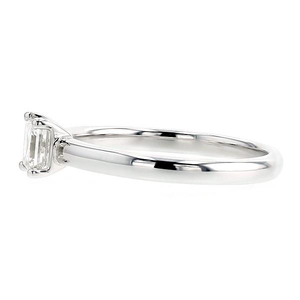ダイヤモンド リング 0.425ct VS1 H スクエアステップカット プラチナ 