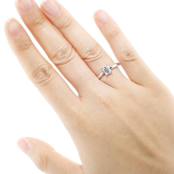 ダイヤモンド リング 0.564ct VS1 G エメラルドカット プラチナ ダイヤモンド リング 0.564ct VS1 G エメラルドカット プラチナ
