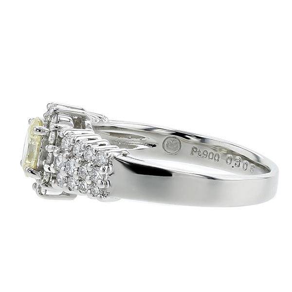 イエローダイヤモンド リング 0.305ct I1 FANCY YELLOW プラチナ Pt ソーティング付 プレゼント ギフトの画像