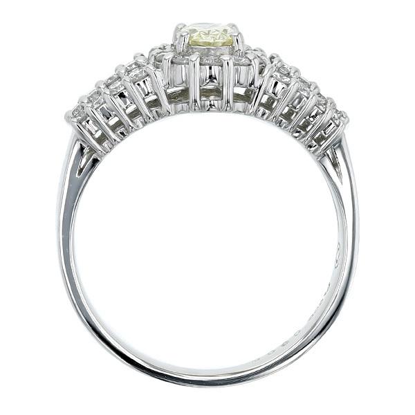 イエローダイヤモンド リング 0.305ct I1 FANCY YELLOW プラチナ Pt ソーティング付 プレゼント ギフトの画像