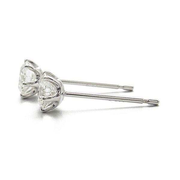 ダイヤモンド ピアス 0.5ct(Total) IF G〜H 3EX〜EX/H&C プラチナ Pt 鑑定書付 ダイヤモンドピアス ダイヤピアス 一粒の画像