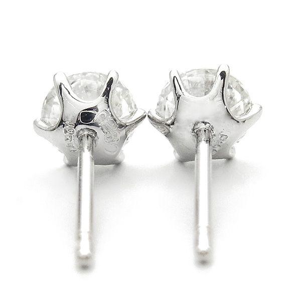 ダイヤモンド ピアス 0.5ct(Total) IF G〜H 3EX〜EX/H&C プラチナ Pt 鑑定書付 ダイヤモンドピアス ダイヤピアス 一粒の画像
