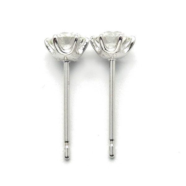ダイヤモンド ピアス 0.5ct(Total) IF G〜H 3EX〜EX/H&C プラチナ Pt 鑑定書付 ダイヤモンドピアス ダイヤピアス 一粒の画像