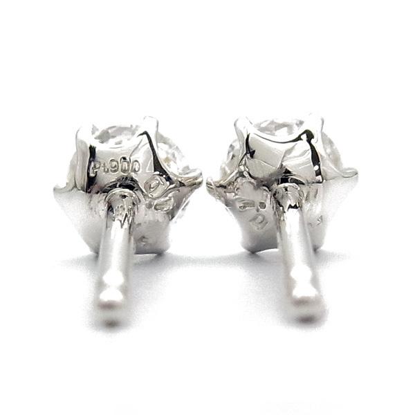 ダイヤモンド ピアス 0.5ct(Total) E〜F VS2 3EX H&C プラチナ Pt 鑑定