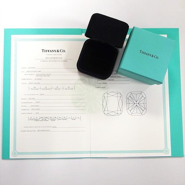 ティファニー TIFFANY & CO./クッションカットリング 【中古】 0.28ct VVS1 FANCY YELLOW 18金  鑑定書付 SSP | TIFFANY&Co. | 09