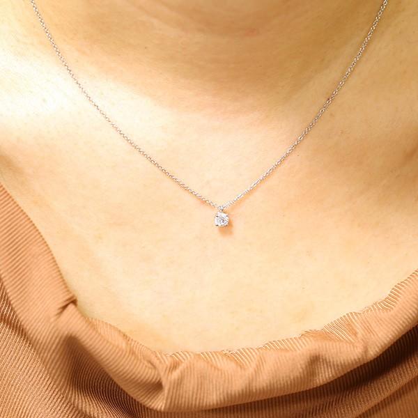 ティファニー TIFFANY & CO. / ソリティア ネックレス 【中古】 0.29ct VS2 F EX プラチナ  鑑定書付 SSP | TIFFANY&Co. | 04