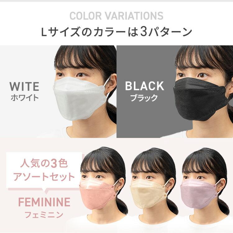 特大】90枚入 ブラック 不織布 4層構造 30枚入×3箱 大人用 Lサイズ 超