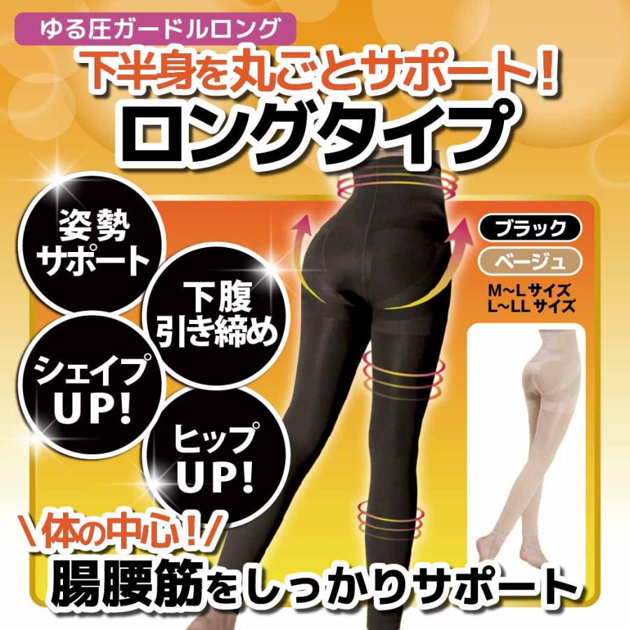 グローバルジャパン ゆる圧美脚ガードル ロングタイプ ブラックL?LL/1