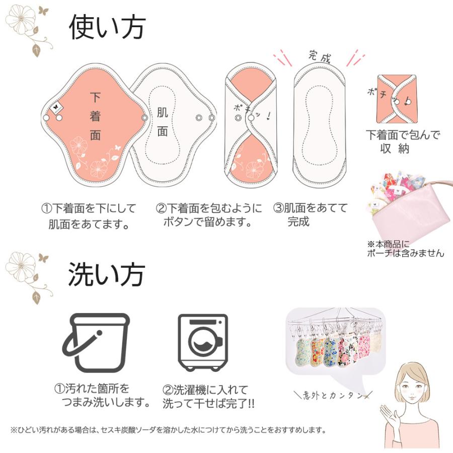 おりものシート S厚手 7枚セット オーガニックコットン 布ナプキン