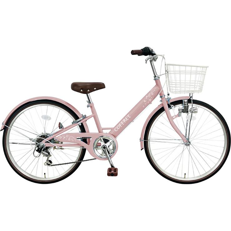 コフレ ピンク 外装6段変速 22型 ZVP226W 子供用自転車 : イオン コフレ ピンク 外装6段変速 22型 ZVP226W 子供用自転車 : イオン