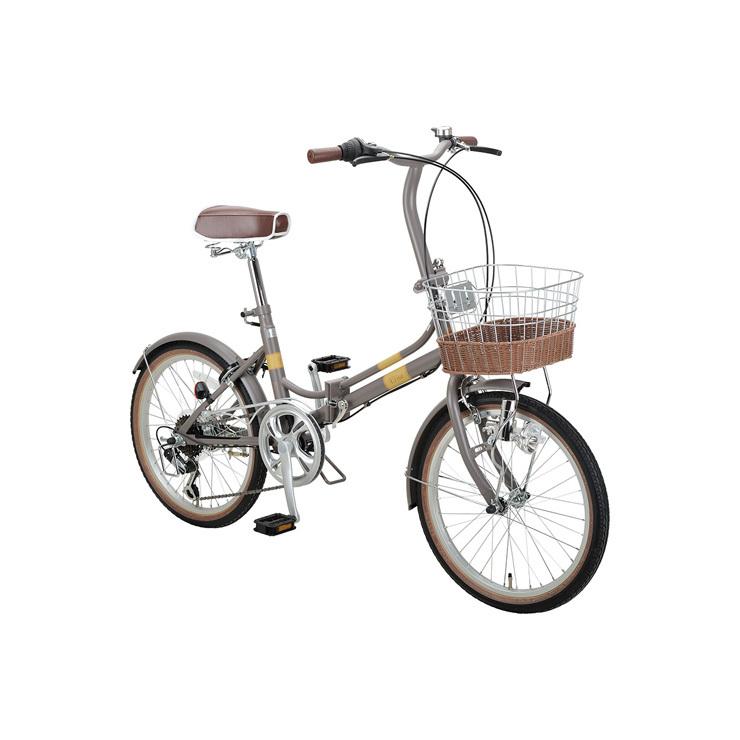 キャプテンスタッグ (CAPTAIN STAG) エリーサFDB206 モカグレー 外装6段変速 20型 折りたたみ自転車 | CAPTAIN STAG | 02