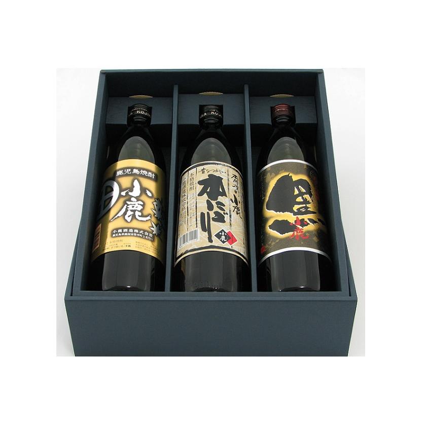 焼酎 小鹿晩酌セット25度3本入り(小鹿、小鹿黒、本にごり:各900ml