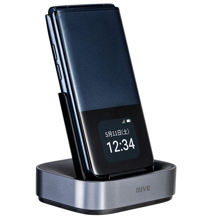 ALT ガラケー型スマートフォン『MIVE ケースマ』インディゴブラック
