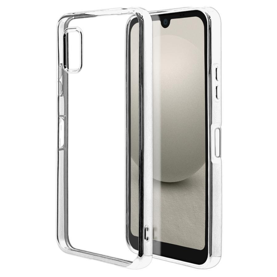 AQUOS wish wish3 用 TPUメタルフレームケース シルバー イオン