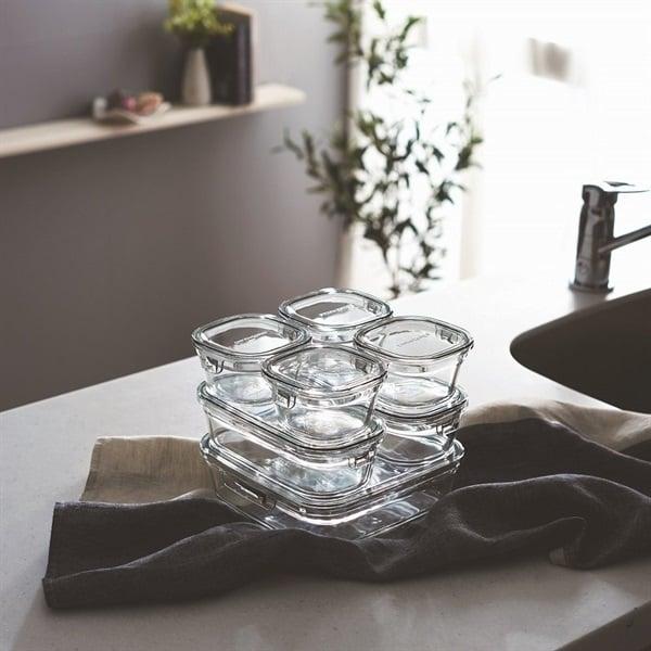 iwaki（イワキ） 耐熱ガラス 保存容器7個セット パック＆レンジ 各色