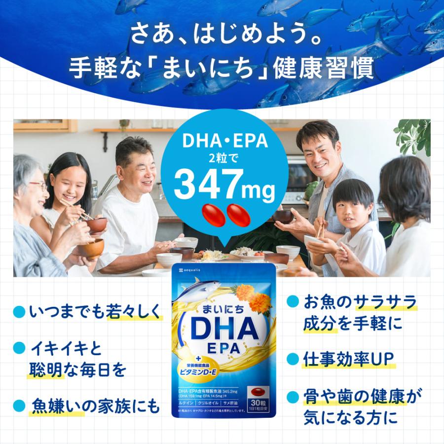 まいにちDHA オメガ3 DHA EPA サプリ ビタミンD クリルオイル サメ肝油 30日分 中高生 勉強 受験 栄養機能食品 国内製造 マリーゴールド ポイント利用 爆買 | aequalis | 10