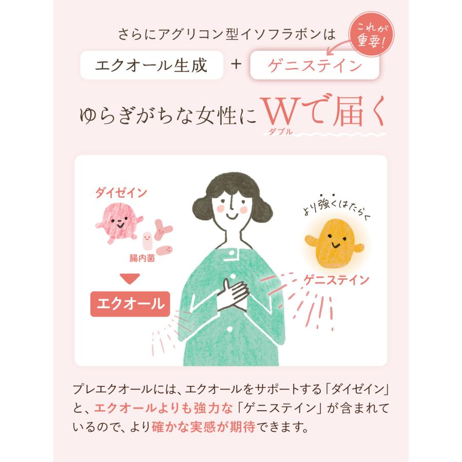 イソフラボン サプリ ルミエル プレエクオール サプリメント 大豆イソフラボン 和漢 マルチビタミン 女性のゆらぎ 30日分 爆買 母の日 | aequalis | 06