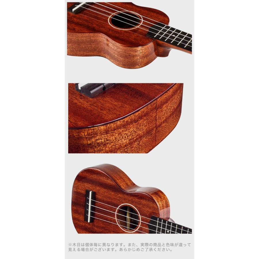 ウクレレ ELVISエルビス・Hilo1s・マホガニー単板・ソプラノウクレレ・高級感の
