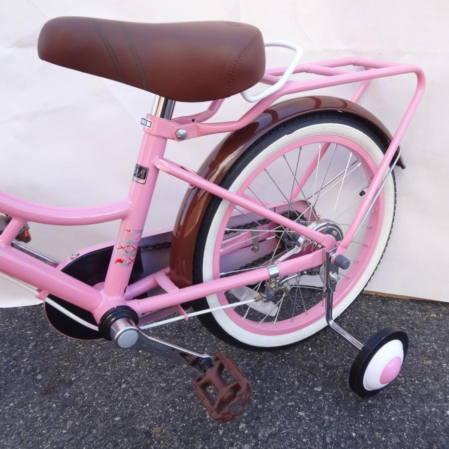 未使用 16インチキッズバイク 16型子供用自転車 ピンク 籐風 未使用 16インチキッズバイク 16型子供用自転車 ピンク 籐風