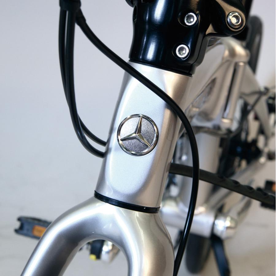 Mercedes-Benz メルセデス・ベンツ 20型20段変速付き折り畳み自転車 フォールディングバイク シルバー 組立済 スポーツ コンパクト｜aero-tobu｜04