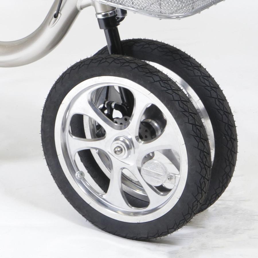 シニア向け 四輪自転車 エアロクークルM2 ブルー 空気入れ不要 パンク