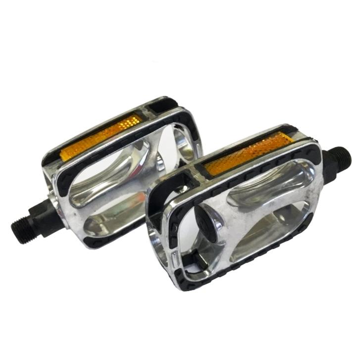 自転車 フラットペダル アルミ製 滑り止め リフレクター付 VP