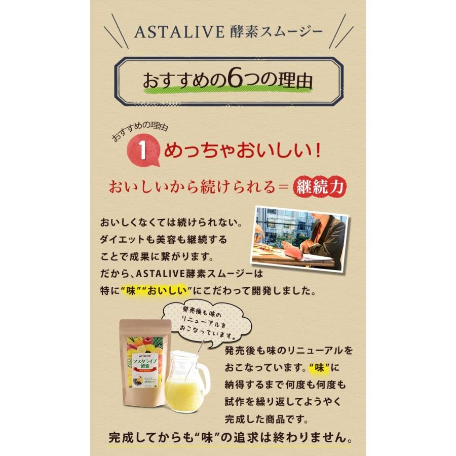 おいしいっ スムージー  置換え ファスティング ダイエット ドリンク ASTALIVE アスタライブ  酵素 スムージー レモン味 200g 粉末タイプ | ASTALIVE | 04