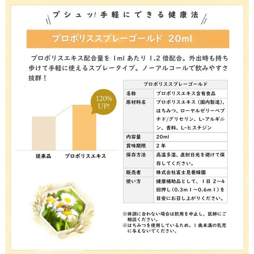 発送無料 ブラジル産 プロポリス スプレー ゴールド ノンアルコール 20ml 原液 蜂の恵み 液 ブラジル|aeshop|08