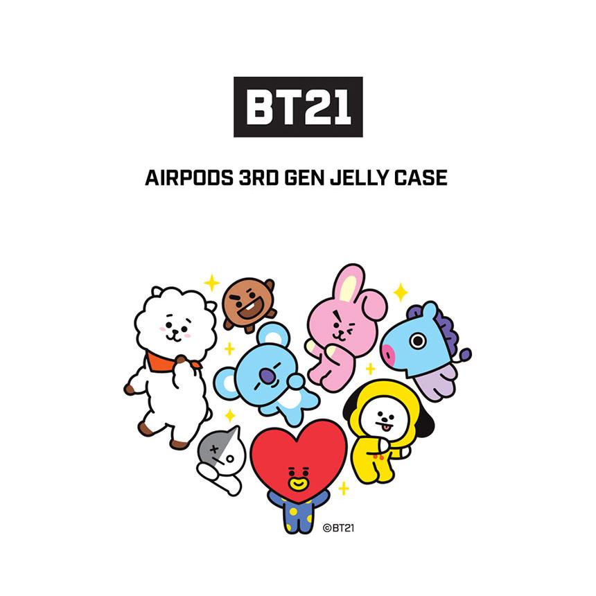 BT21 Airpods 3rd Gen Jelly Case【送料無料】エアーポッズプロケース BTS グッズ 人気 可愛い アイドル 公式 防弾少年団 キャラクター バンタン |  | 02