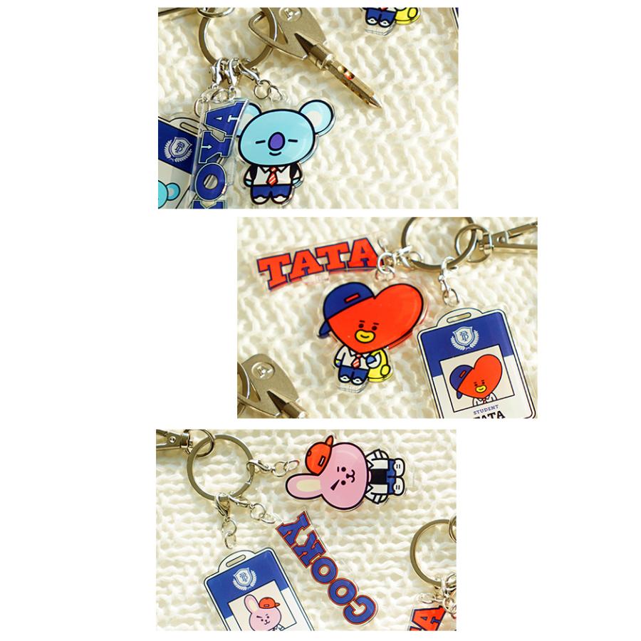 防弾少年団(BTS) - BT21ラインフレンズ♡新品♡アクリルキーリング♡3点セット BTS 防弾少年団 BT21 公式グッズ Figure Key Ring フィギュア