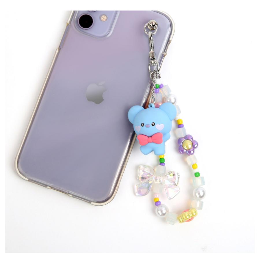BT21 minini Beads Strap Keyring Lovely【送料無料】BTS公式グッズ ストラップキーリング キーホルダー キーリング バッグチャーム | BT21 | 10