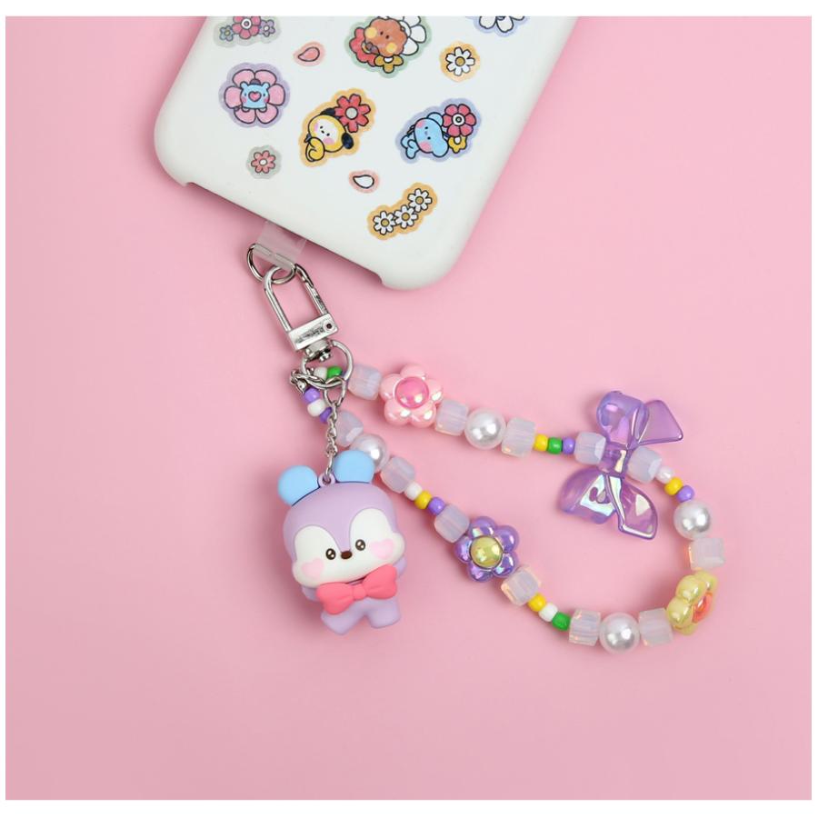 BT21 minini Beads Strap Keyring Lovely【送料無料】BTS公式グッズ ストラップキーリング キーホルダー キーリング バッグチャーム | BT21 | 02