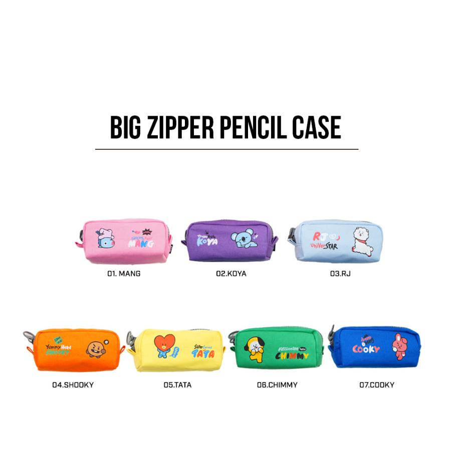 BT21 Big Zipper Pencil Case【送料無料】公式グッズ ペンケース 筆箱 大きく開く 使いやすい 大容量 ミニ ポーチプレゼント 人気 BTS 防弾少年団 誕生日 K-POP｜aesoon｜03