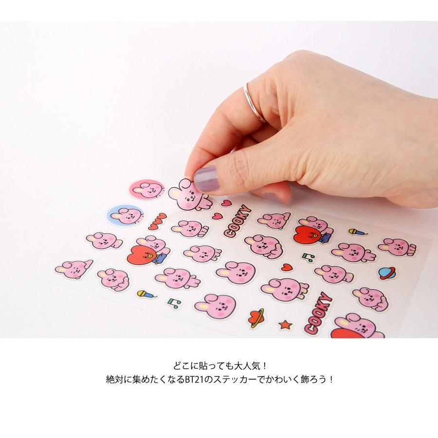 Bt21 Clear Sticker 送料無料 Bts 防弾少年団 Bt21 公式グッズ K Pop 韓国 ステッカー シール デコ プレゼント 誕生日 韓国 タタ チミー クッキー Bt21 Clear Sticker Andy Shop 通販 Yahoo ショッピング