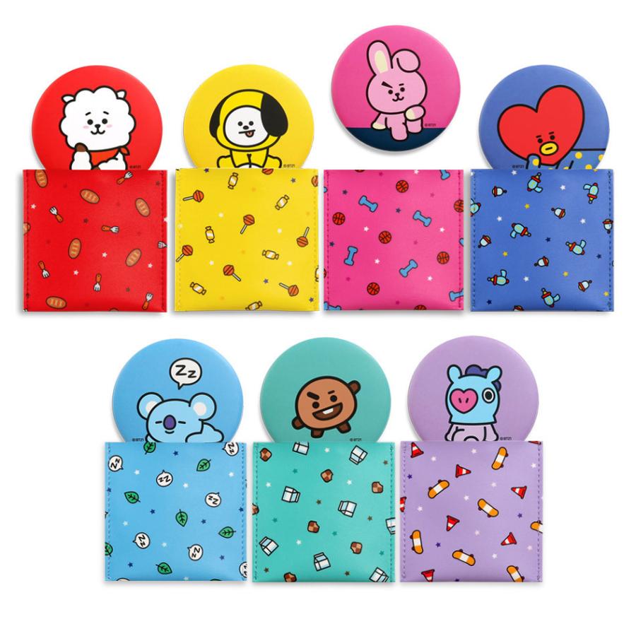 BT21 POUCH MIRROR Ver.2【送料無料】 公式グッズ ミラー 鏡 セット