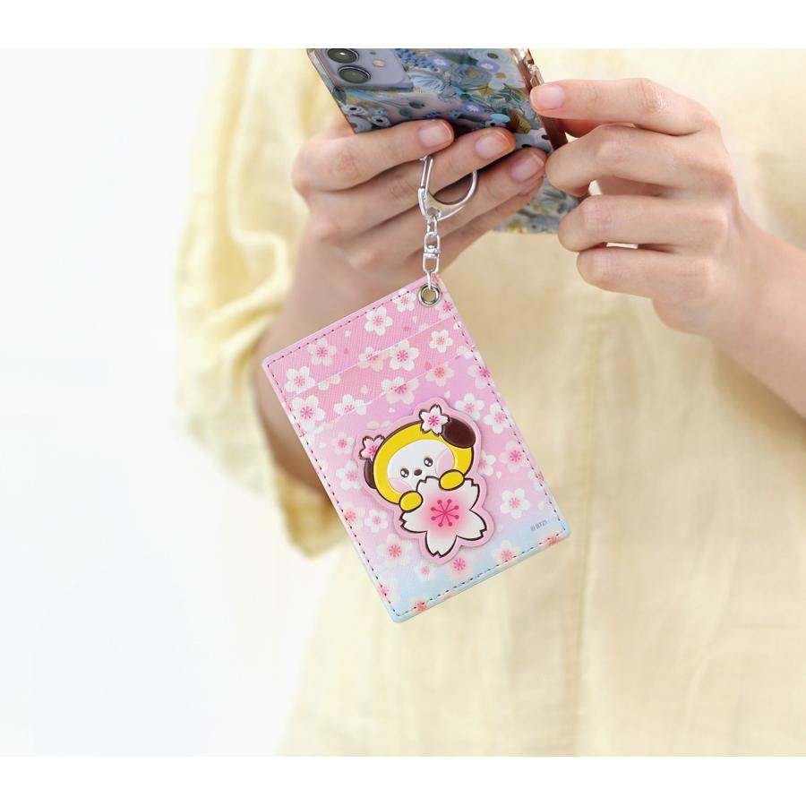 BT21 【Holder】BT21 Leather Patch Card Holder CherryBlossom【BT21