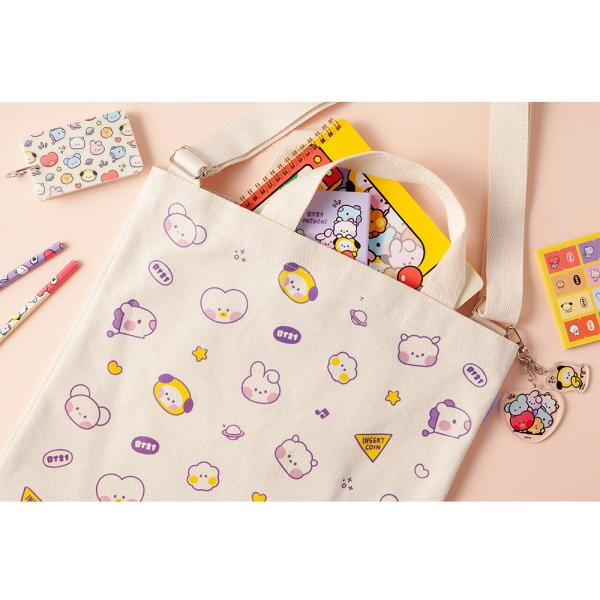 BT21 Eco Bag Ver.2【BT21公式グッズ】エコバッグ ファスナータイプ キャラクターサブバッグ ショッピングバッグ ショルダーバッグ お買い物 お出かけ | BT21 | 08