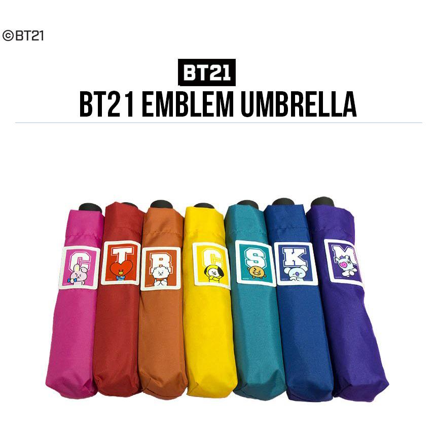 BT21 Emblem Umbrella【送料無料】BTS公式グッズ 雨傘 3段式 折り畳み