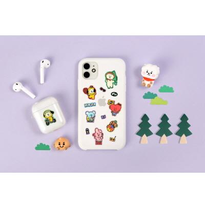 BT21 Clear Sticker in the forest【BTS公式グッズ】クリアステッカー キャンプ グランピング テント 森林 べたつかない 手帳 日記 家計簿 ノート メモ | BT21 | 04
