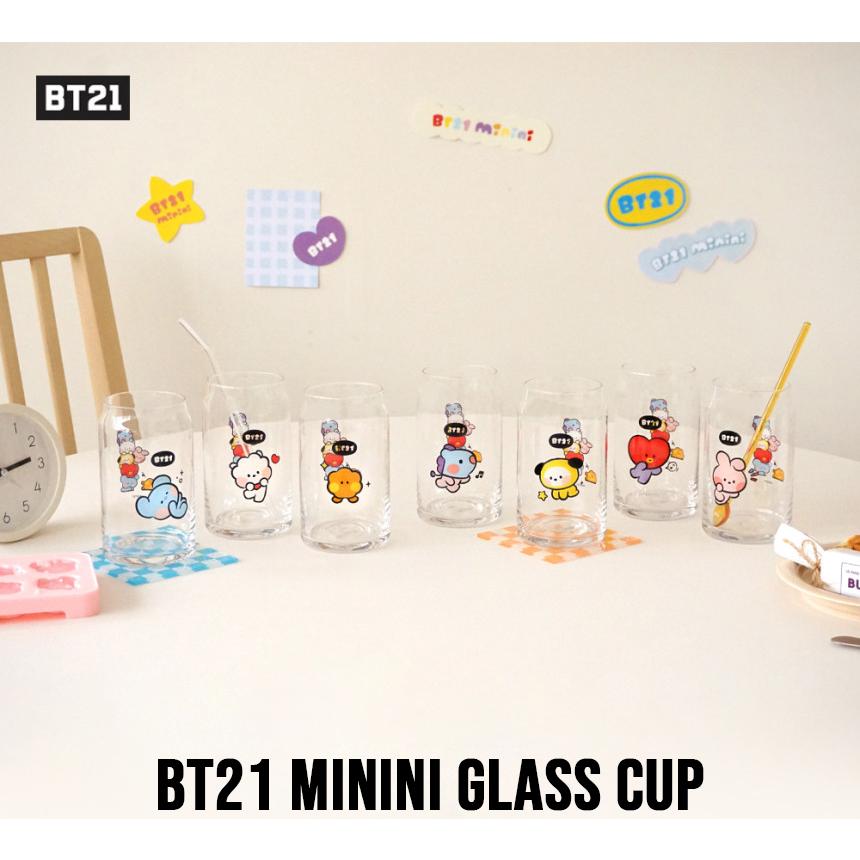 BT21 minini Glass Cup【BT21公式グッズ】公式グラス グラスマグ マグカップ 耐熱 グラス コップ キャラクター 可愛い ギフト プレゼント 490ml｜aesoon｜02